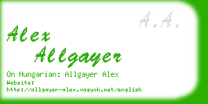 alex allgayer business card